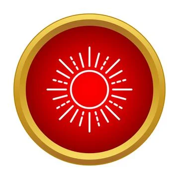 Sun icon representing weather and light forecast Illustrazione stock