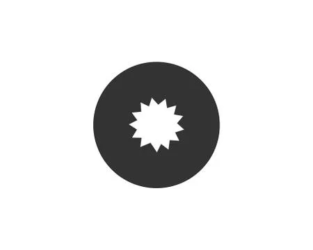 Sun Icon. Rounded Flat icon isolated on the black background 스톡 일러스트
