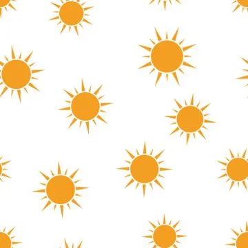 Sun icon seamless pattern background. Business concept vector illustration. S 库存插图
