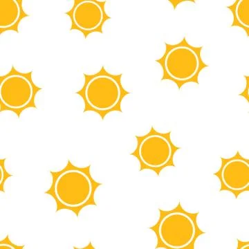 Sun icon seamless pattern background. Business concept vector illustration. S Stock Illustration