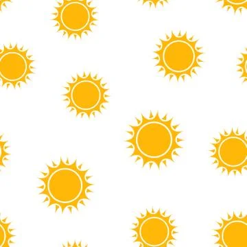 Sun icon seamless pattern background. Business concept vector illustration. S 库存插图