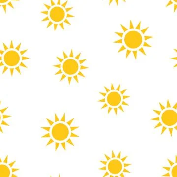 Sun icon seamless pattern background. Business concept vector illustration. S Stock Illustration