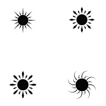 Sun icon set Stock Illustration