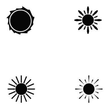 Sun icon set Stock Illustration