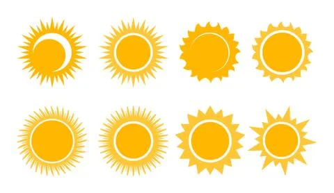 Sun icon set Stock Illustration