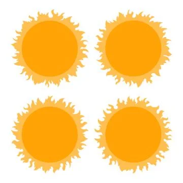Sun icon set Stock Illustration