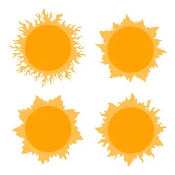 Sun icon set Stock Illustration