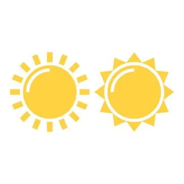 Sun icon set Stock Illustration