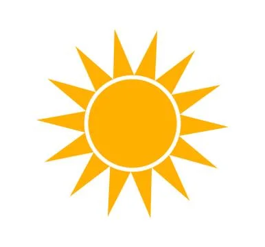 Sun icon simple flat illustration Stock Illustration