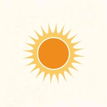 Sun icon, the source of light symbol. Sunlight, sunrise element. Shining sun Stock Illustration