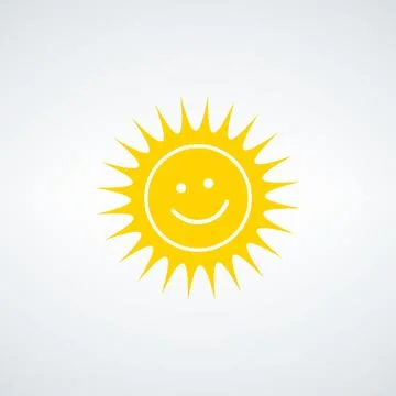 Sun icon, the source of light symbol. Sunlight, sunrise element. Shining sun Stock Illustration