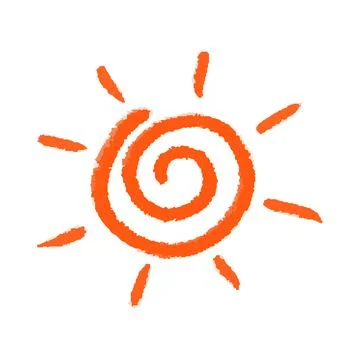 Sun icon as spiral on isolated background Stock-Illustration