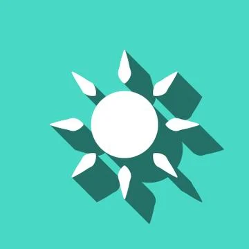 Sun icon stock vector illustration flat design イラスト素材