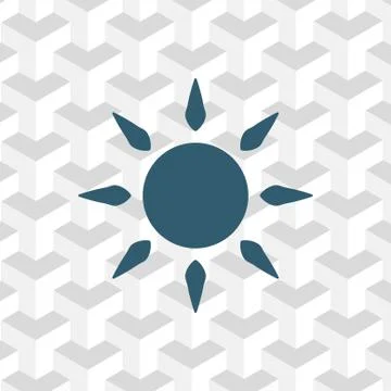 Sun icon stock vector illustration flat design Stockillustratie