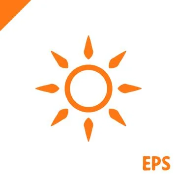 Sun icon stock vector illustration flat design Stock-Illustration