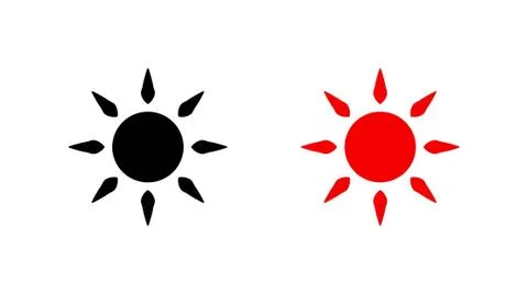 Sun icon stock vector illustration flat design イラスト素材