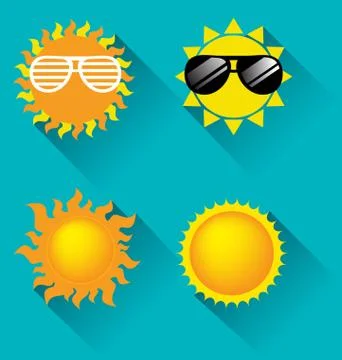 Sun icon for summer concept Stock Illustration