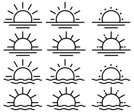 Sun icon. Sunshine icon. Vector illustration. Stock Illustration