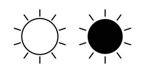 Sun icon symbol. Flat Vector illustration Stock Illustration