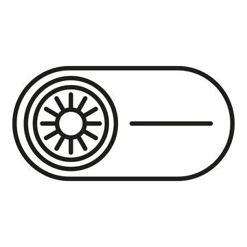 Sun icon toggle switch for light mode 스톡 일러스트