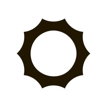 The sun icon in trendy flat style isolated. Eps 10. Stock Illustration