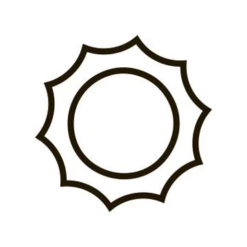 The sun icon in trendy flat style isolated. Eps 10. Stock Illustration