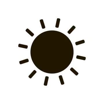 The sun icon in trendy flat style isolated. Illustration eps 10. Stock Illustration