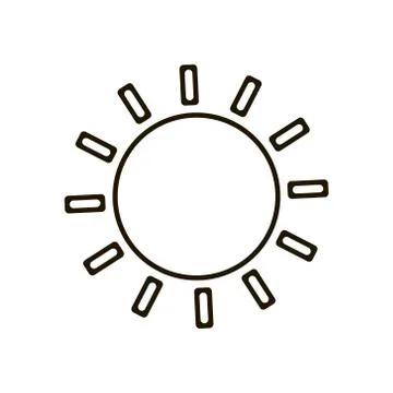 The sun icon in trendy flat style isolated. Illustration eps 10. Stock Illustration