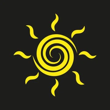 Sun icon. Trendy vector summer symbol for website design Illustrazione stock