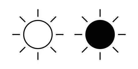 Sun icon vector art Illustrations Stock Illustration