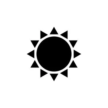Sun icon vector. Brightness Icon vector Illustrazione stock