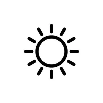 Sun icon vector. Brightness Icon vector Illustrazione stock
