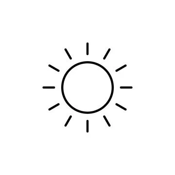 Sun icon vector. Brightness Icon vector Stock Illustration