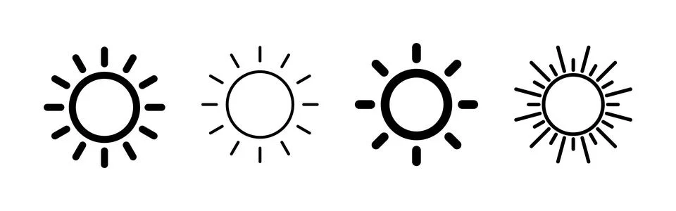 Sun icon vector. Brightness Icon vector Illustrazione stock