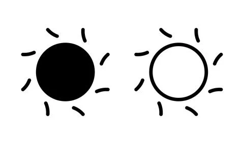 Sun icon vector. Brightness icon 스톡 일러스트