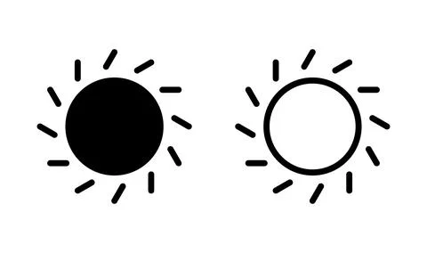 Sun icon vector. Brightness icon Stock Illustration