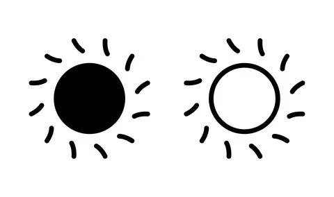 Sun icon vector. Brightness icon 스톡 일러스트