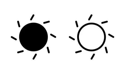 Sun icon vector. Brightness icon Stock-Illustration