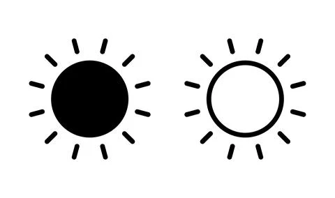 Sun icon vector. Brightness icon Stock Illustration