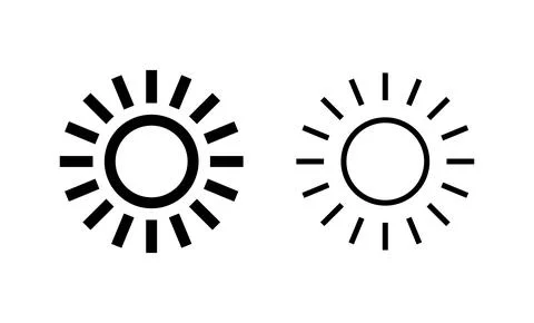Sun icon vector. Brightness sign and symbol Stock Illustration