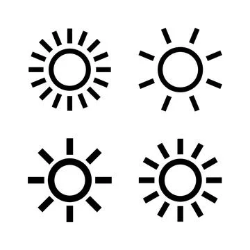Sun icon vector. Brightness sign and symbol Stock Illustration