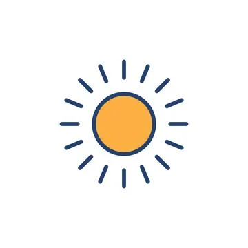 Sun icon vector. Brightness sign and symbol Stock Illustration