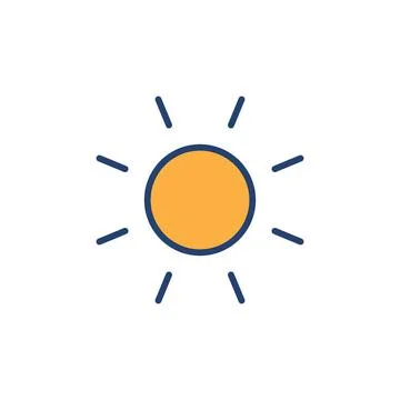 Sun icon vector. Brightness sign and symbol Stock Illustration