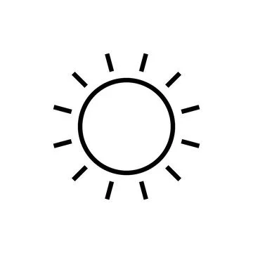 Sun icon vector. Brightness sign and symbol Stock Illustration