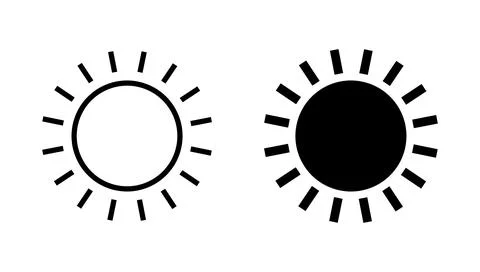 Sun icon vector. Brightness sign and symbol Stock Illustration