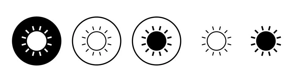 Sun icon vector. Brightness sign and symbol Illustrazione stock