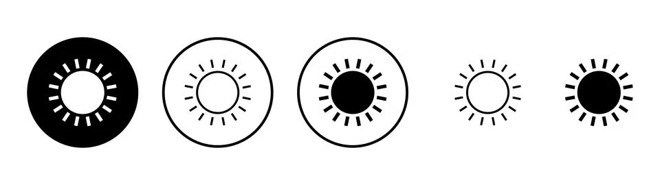 Sun icon vector. Brightness sign and symbol Illustrazione stock