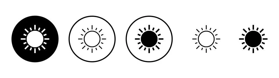 Sun icon vector. Brightness sign and symbol Stock Illustration