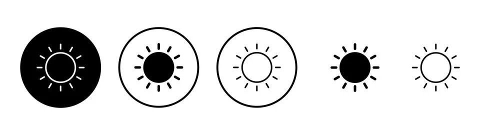 Sun icon vector. Brightness sign and symbol Stock Illustration