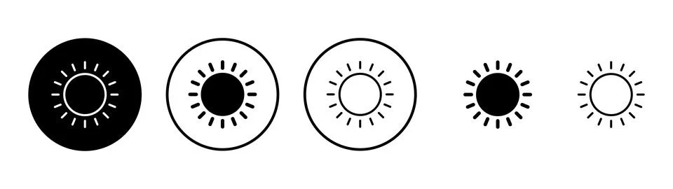 Sun icon vector. Brightness sign and symbol Stock Illustration